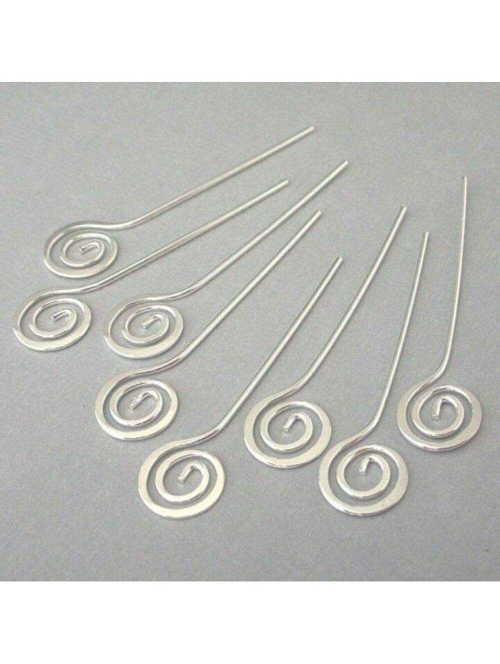 Fancy Swirls Silver Head Pins Findings